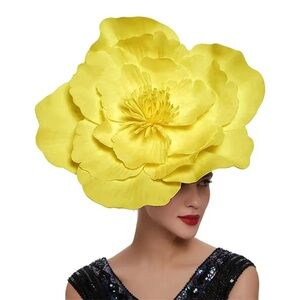 Elegant Yellow Floral Hat